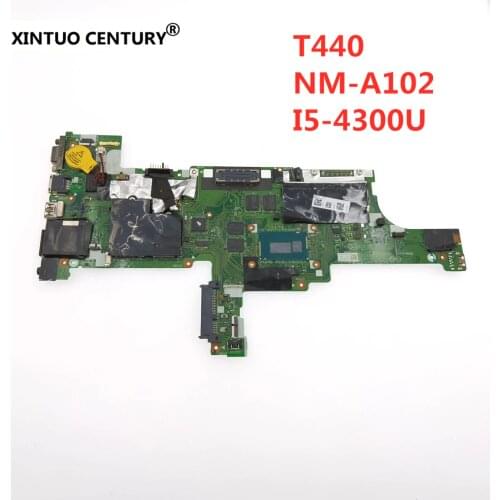 For Lenovo Thinkpad T440 motherboard I5-4300U RAM 4G NM-A102 Laptop motherboard FRU:00HM171 00HM165 Mainboard 100% test work