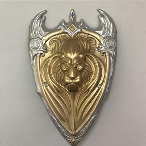 7th Movie 1:1 Gold Lion King Justice Royal Guard Shield Action Figure Model Brave Heart Halloween Cosplay Prop PU Weapon Gift