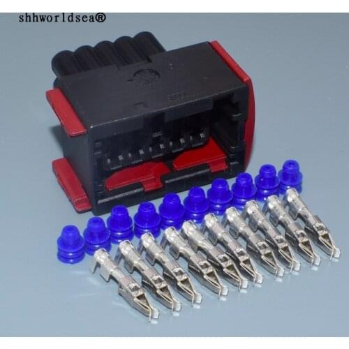 Worldgolden 10p 3.5mm female Headlights Lamp Connector Plug Socket Adapter With Terminal 1-967240-1 For Peugeot Citroen Buick