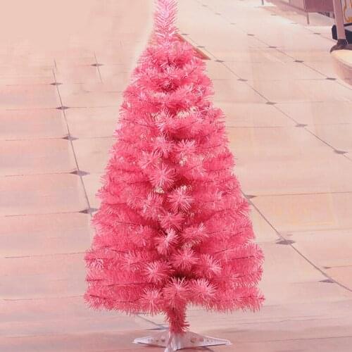 60cm Artificial Christmas Tree with Plastic Stand Holder Base Pink Color Artificial Tree New Year Gift Desk Ornaments Encryption