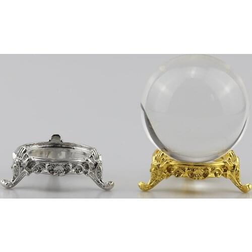 Metal Display Stand for Crystal Glass Lens Ball Divination Photography Lensball Base 60mm 80mm Magic Sphere Globe Holder Decor