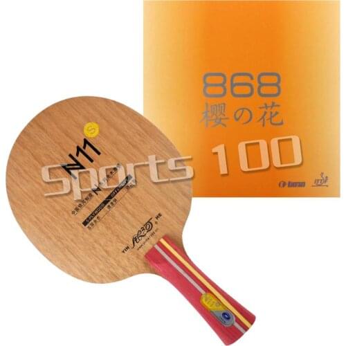 Pro Table Tennis Combo Paddle Racket Galaxy YINHE N11s Blade with Kokutaku BLutenkirshce 868 Long Shakehand FL