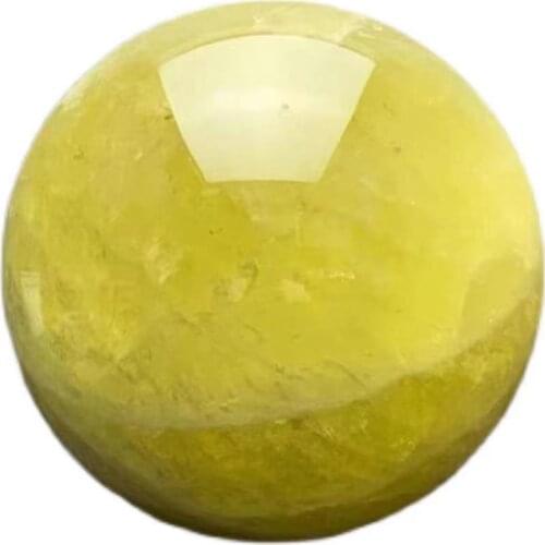 50-100mm Natural quartz crystal yellow crystal ball crafts sitting room office setting pieces