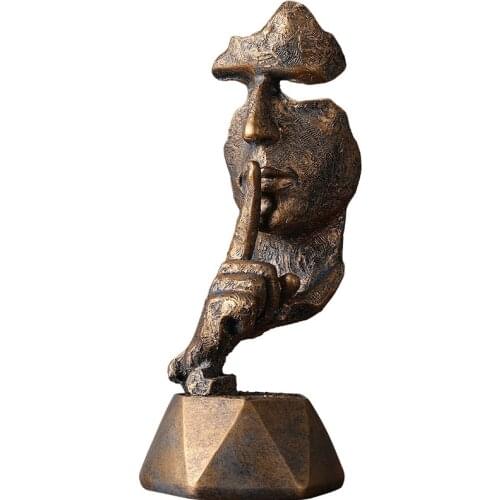 Modern Abstract Character Head Face Sculpture Resin Crafts Character Statue Home Decoration Living Room Bookcase Art Decoration