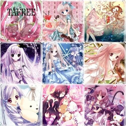 TAFREE Handmade DIY Cartoon Character Art Picture 12mm Square Glass Game Cabochon Dome Flat Back Making Findings