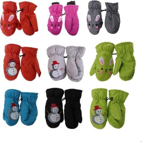 Kids Winter Warm Gloves Windproof For Children Boys Girls Ski Cycling Climbing Outdoor Gloves Waterproof