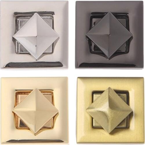 THINKTHENDO 1PC 4 Color Square Shape Clasp Turn Lock Twist Locks For DIY Messenger Handbag Bag Hardware Fashion New
