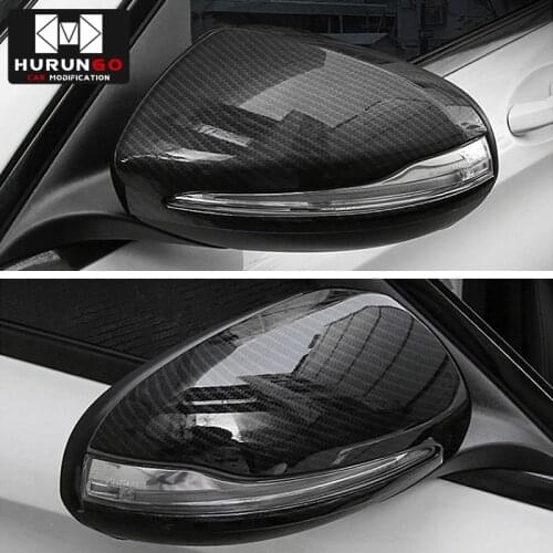 Carbon Fiber For Mercedes Benz C w205 E W213 GLC-Class X253 S Class w222 ABS Plastic Car Rearview Mirror Cap Cover Trim For LHD