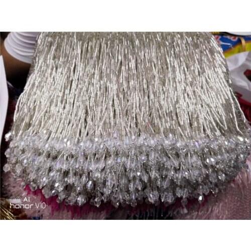 YG-03 beaded tassel fringe 15cm width for decoration dress/fashion designer
