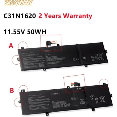 ZNOVAY C31N1620 Laptop Battery for Asus ZenBook UX430 UX430UQ UX430UQ-GV015T PRO PU404 PU404UF C31N1620 11.55V 50WH