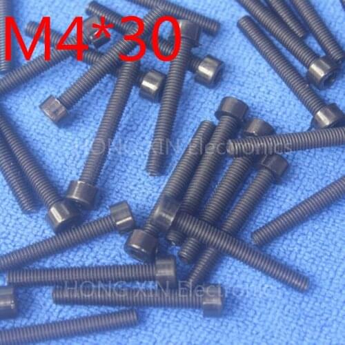 M4*30 Black 1pcs Nylon Inner Hexagon Socket Head Cap Screws 30mm Plastic Bolt Insolation brand new RoHS compliant PC/board DIY