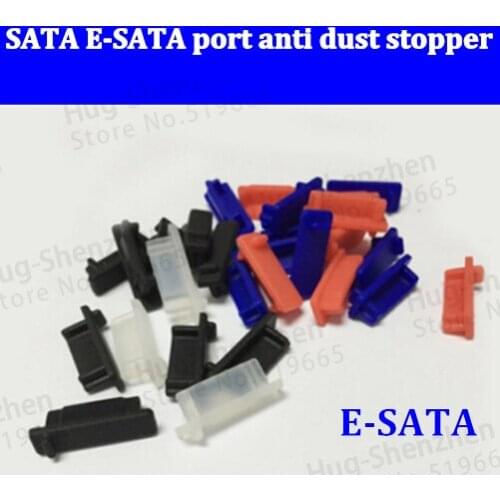 2000pcs Universal Black/white/red/blue color TV HIFI DVD Laptop PC ESATA E-SATA port anti dust stopper Protector Plug cover