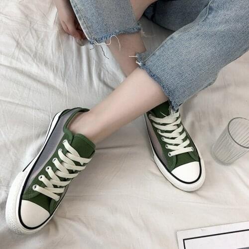 2020 Explosive womens spring and autumn fashion vulcanized shoes non-slip lace solid canvas daily campus womens shoes U20-96