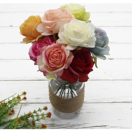 4 pieces Artificial rose Wedding Christmas decorations for home DIY New Year Candy box Wreath Brooch Shooting props Scrapbooking