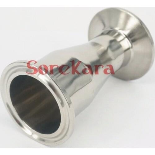 45mm Turn to 38mm O/D 304 Stainless Steel Sanitary Ferrule Concentic Reducer Pipe Fitting Tri Clamp
