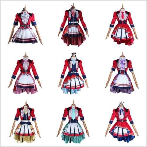Anime Lovelive!!μs Ninth Anniversary Revival Concert All Members Umi Eli Maki Rin Nico Cosplay Costume Lolita Dress For Women O