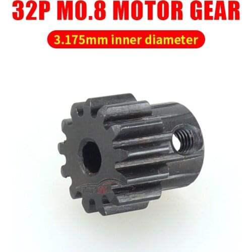 RC Car Parts FS VKAR BISON Truck HUANQI 727 Short Truck 32P M0.8 13T 3.175MM inside diameter metal Pinion Motor Gear