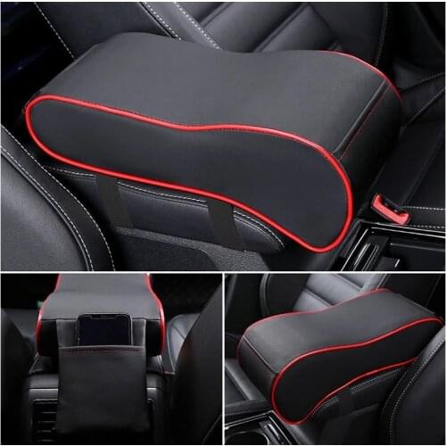 Car Leather PU Central Armrest Box Auto Center Console Arm Rest Seat Pad Mat Cushion Cover Hand Protect Styling Storage Box