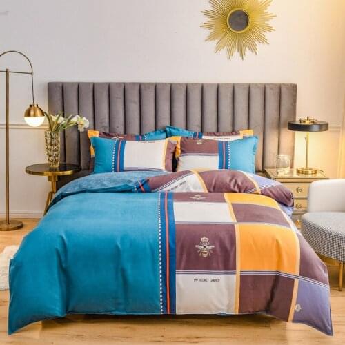Luxury Bedding Set Bedroom Set Large 4pcs Washed Silk Air Conditioner Quilt Embroidery Summer Air Conditioner Quilt Cover Set