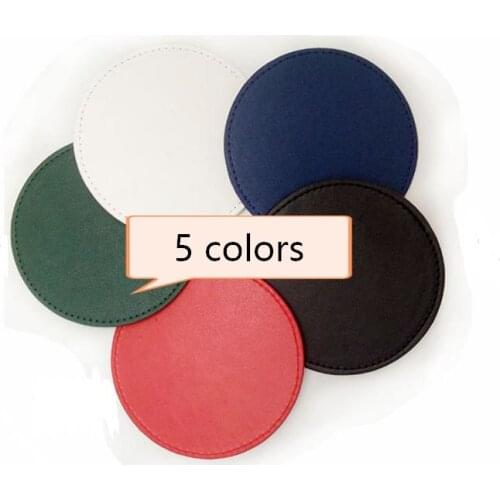 Leather Food Dish Coffee Cup Mat Coaster Round Shape Nonslip Place Mat Pads Kitchen Accessories SN3754