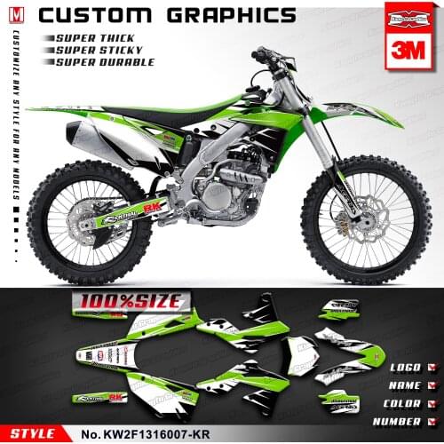 KUNGFU GRAPHICS Enduro Stickers Motorcycle Vinyl Decals Self Adhesives for KX250F KX 250F 2013 2014 2015 2016