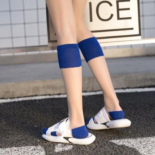 Summer calf socks transparent glass stockings thin female net red long tube crystal card socks tide high tube day
