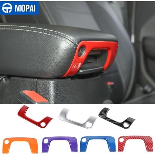 MOPAI Interior Mouldings for Jeep Gladiator JT 2018+ Car Armrest Box Lock Keyhole Decoration Cover for Jeep Wrangler JL 2018