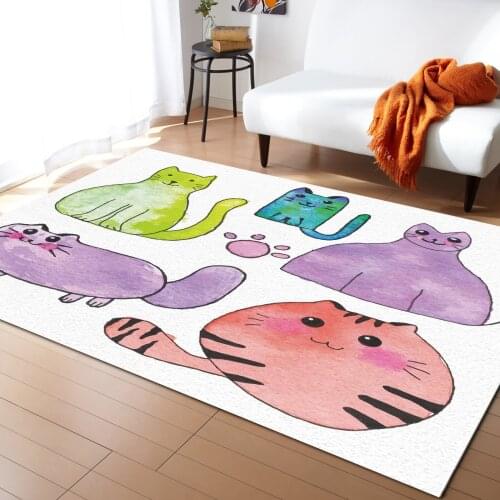 Cartoon Animal Cat Pet Carpets for Bedroom Home Decor Carpets Kawaii Rugs and Carpets for Home Living Room Outdoor Rug