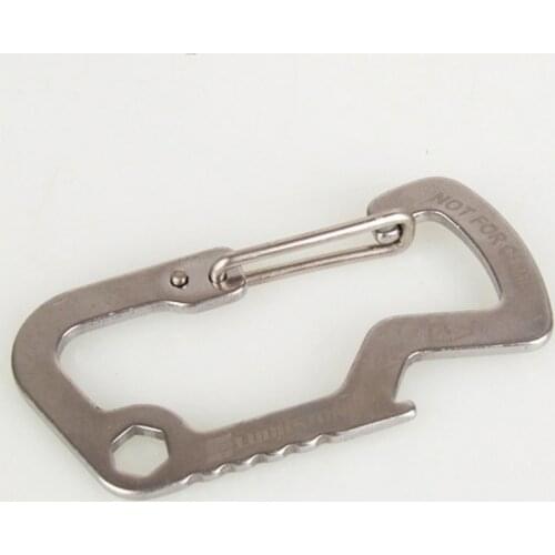 Outdoor Climbing Aluminium Alloy D Shape Buckle Carabiner Survial Key Chain Climb Hook Clip Backpack Keychain