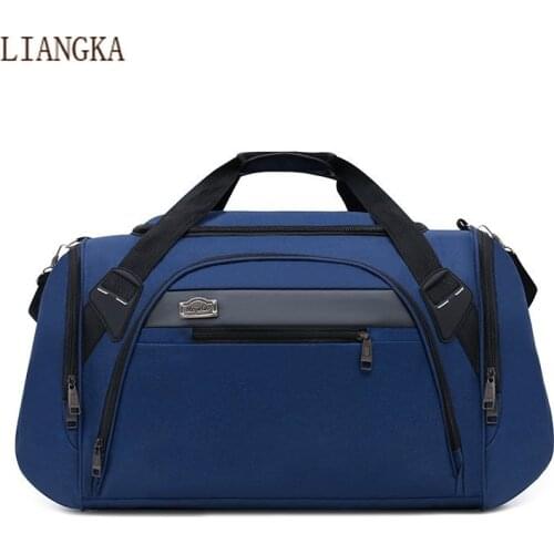2021 New Large Capacity Men Travel Bag Portable Women Tote Waterproof Oxford Casual Travel Duffel Bag Black Luggage Bags