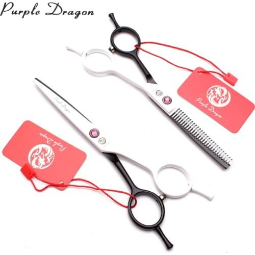 5.5" 15.5cm White&Black Straight Scissors Thinning Shears Professional Pet Scissors Dog Grooming Scissors Animal Scissors Z1012