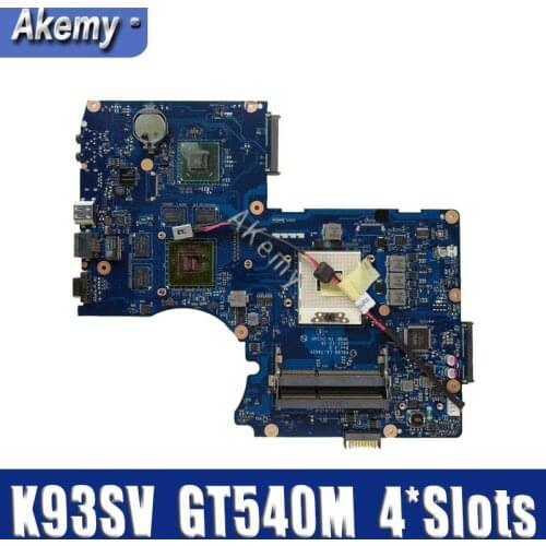 PBL80 LA-7441P K93SV GT540M 1GB Mainboard For Asus LA-7441P K93SV K93SM K93S K93 X93S X93SV Laptop Motherboard Test 100% OK