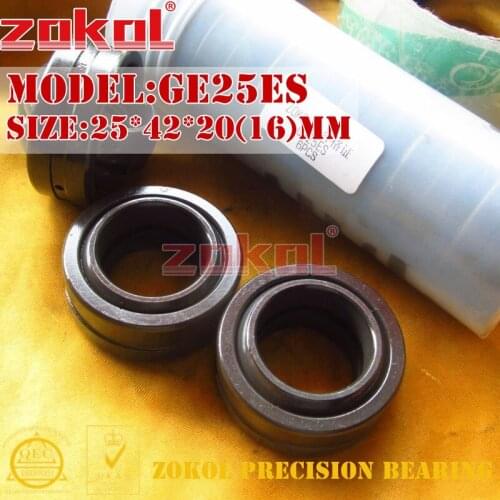 ZOKOL bearing GE25ES Radial Spherical Plain Bearing 25*42*20(16)mm