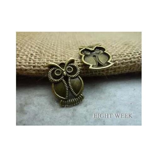 Zinc alloy pendant jewelry accessories diy craft materials charms free shipping ancient bronze 15 * 21 mm owl