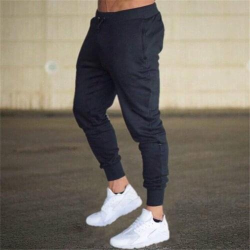 2021 Casual Pants Men Joggers Sweatpants Solid Color Trousers Fitness Sportswear Jogger Track Pant Plus Size S-3XL Summer Spring
