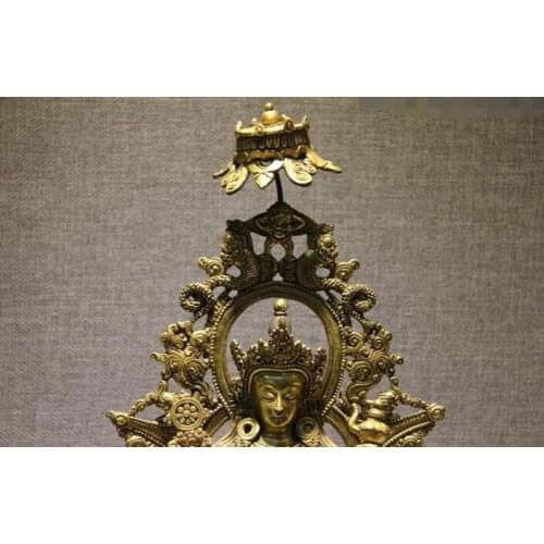 USPS to USA S2794 12 Tibet monastery Copper Bronze Gold Gilt Guan Yin Maitreya Bodhisattva Buddha