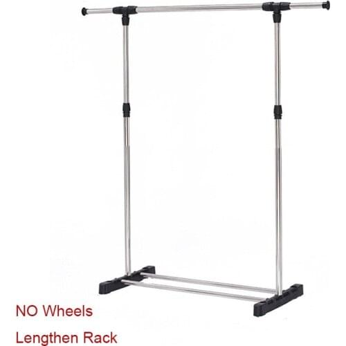 New Vertical Clothes Rusty Floor-Mounted Mobile Bedroom Floor-Mounted Hanger Hanger Steel Thickened Household Single Rod