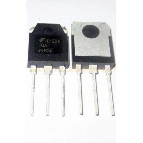 10Pcs FQA24N50 or FQA24N50F or FDA24N50 or FDA24N50F or FHA24N50 24N50 TO-3P 24A 500V Power MOSFET transistor