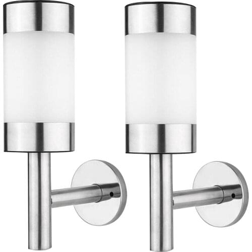 Creative Solar Powered Wall Lights Stainless Steel Solar Powered Sensor Lamp Door Fence Courtyard Solar Landscape Lights