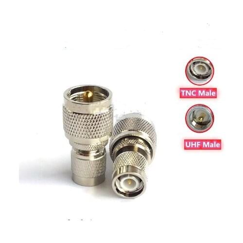 2PCS RF Connector UHF PL259 PL-259 Male Plug to TNC Male Plug RF Coaxial Coax Adapter High Quanlity