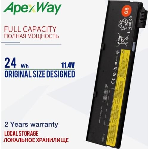 Apexway 24Wh New Laptop Battery For Lenovo Thinkpad X270 X260 X240 X240S X250 45N1136 45N1738 T450 T470P T450S T440S K2450 W550S