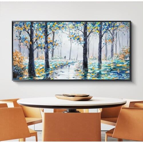 Watercolor Grove Canvas Painting Abstract Landscape Posters and Prints Wall Art Picture for Living Room Home Decoration Cuadros