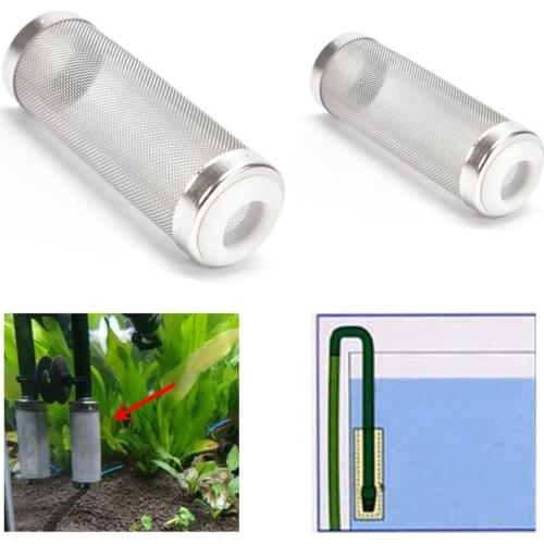 Aquarium Pre-Filter Inlet Intake Filter Cover Guard Strainer Stainless Steel Mesh Net for Fish Shrimp