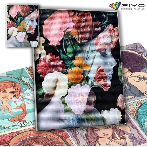 5D DIY Diamond Painting Cartoon Fantasy Girl Abstract Picture Diamond Mosaic Embroidery Cross Stitch Kit Home Decor cuadros