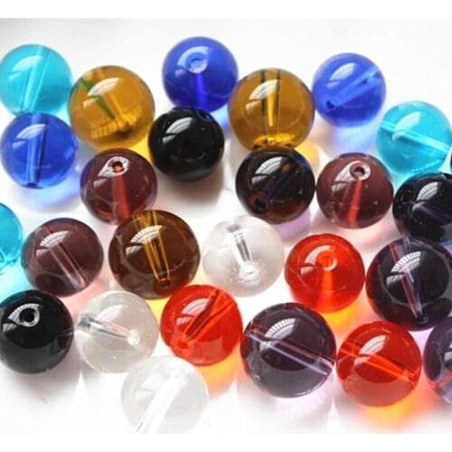 Free shipping 500pcs/lot 10MM fashion glass round ball, Mixed Colors Diy crystal smooth ball for Crystal Chandelier Accessories