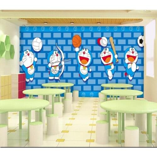 Custom papel DE parede infantil large murals doraemon for children room sitting room wall vinyl which papel DE parede