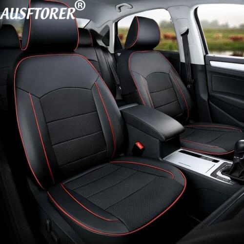 Perforated Genuine Leather & Leatherette Seat Covers for Subaru Forester 2009 2010 2015 2017 2018 2019 Auto Seat Supports Cover