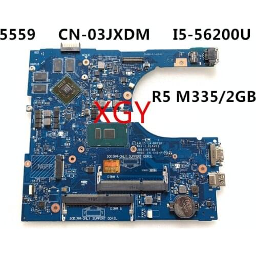 For DELL Inspiron 5559 motherboard 3JXDM LA-D071P I5-6200U 100% Test OK