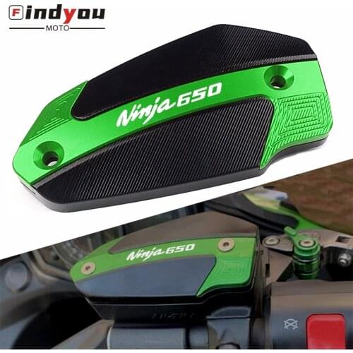 For Kawasaki Ninja 650 NINJA650 2016 2017 2018 Motorcycle CNC Aluminum Front Brake Fluid Reservoir Oil Cap cover