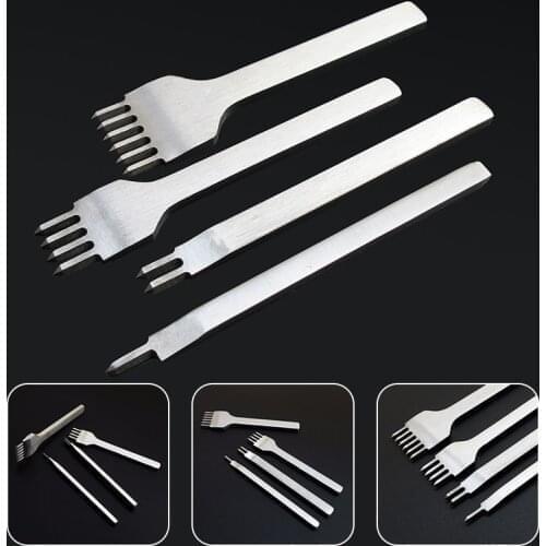 Hole Punches Handmade Leather Tool 1 Pc Home Sewing Punching Lacing Stitching Punch 3/4/5/6mm Leather Craft Tools 1/2/4/6 Prong